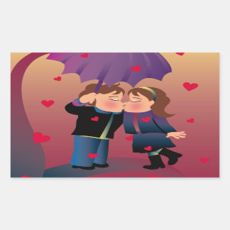 Veel Kisses Rechthoekige Sticker