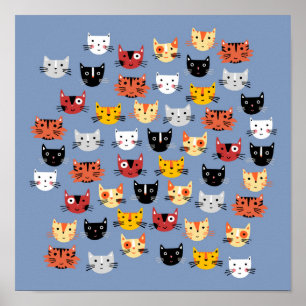 Veel Kitty Katten Poster