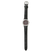 Veel kleine rode harten op zwart horloge (Vlak)