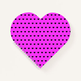 Veel kleine zwarte op roze, hartgestormde laptop notitieboek