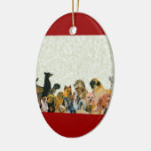 Veel kleuren van honden keramisch ornament (Links)