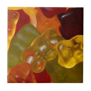 Veel kleurige Gummibärchen Tegeltje