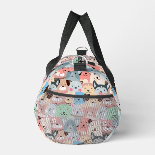 Veel kleurrijke honden all-over print duffeltas plunjezak (Rechts)