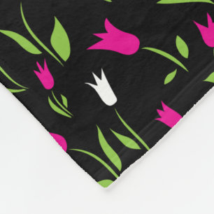 Veel kleurrijke tulpen fleece deken