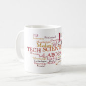 VEEL LABORATORIUMWETENSCHAPPELIJKE WOORDEN KOFFIE- KOFFIEMOK (Voorkant links)