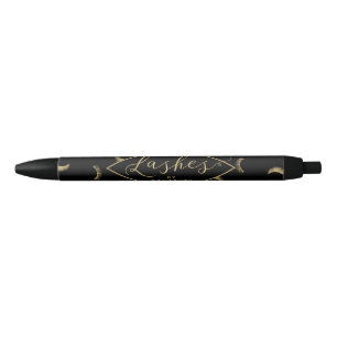 Veel Lashes Pattern Black/Gold persoonlijke Zwarte Inkt Pen