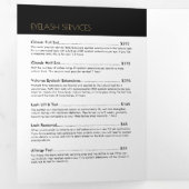 Veel Lashes Pattern Lash Salon Black Brochure Drieluik Kaart (Binnenzijde eerst)