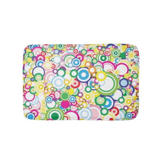 Veel levendige cirkels badmat (Voorkant)