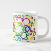 Veel levendige cirkels extra grote beker (Rechts)