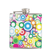 Veel levendige cirkels heupfles (Voorkant)