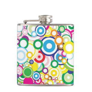 Veel levendige cirkels heupfles