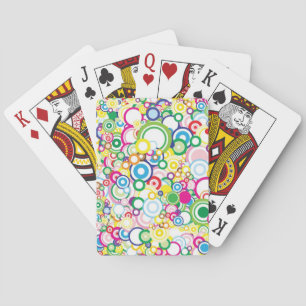 Veel levendige cirkels pokerkaarten
