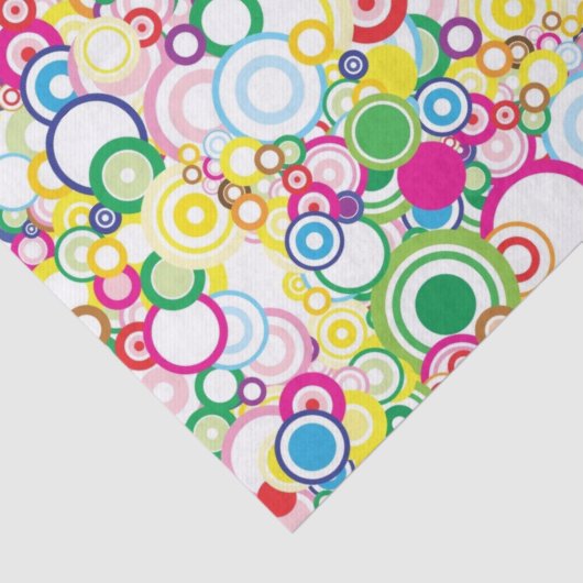 Veel levendige cirkels tissuepapier (Detail)