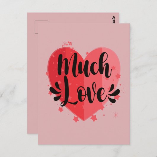 Veel liefde briefkaart (Voorkant / Achterkant)