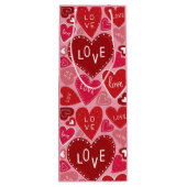 Veel liefde en harten Valentijn Wijn Cadeautas (Achterkant)