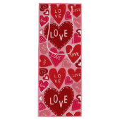 Veel liefde en harten Valentijn Wijn Cadeautas (Voorkant)