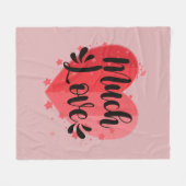 Veel liefde, groot hart fleece deken (Voorkant (Horizontaal))