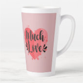 Veel liefde, groot hart latte mok (Rechts)
