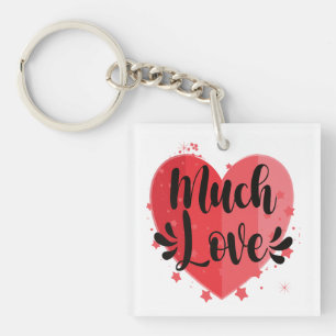 Veel liefde, groot hart sleutelhanger