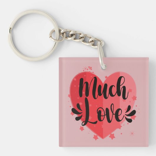 Veel liefde, groot hart sleutelhanger (voorkant)