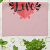 Veel liefde, groot hart theedoek (Gevouwen)