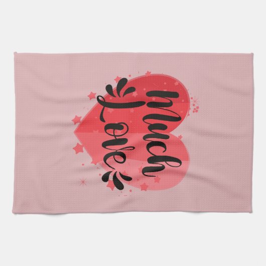 Veel liefde, groot hart theedoek (Horizontaal)