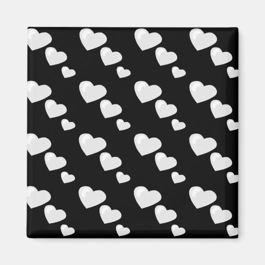 Veel liefde (Heart Pattern) (wit) Magneet (Voorkant)