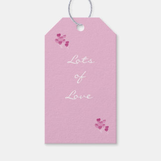 Veel liefdescadeautjes Labels roze Cadeaulabel