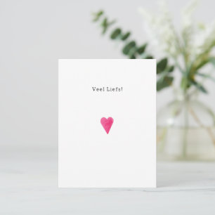 Veel Liefs Roze Hart Hartje Quote Kaart