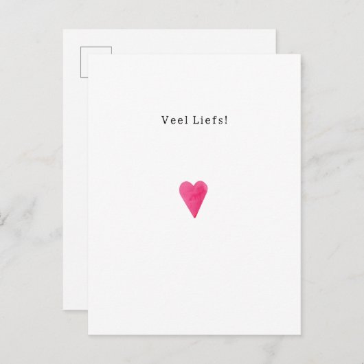 Veel Liefs Roze Hart Hartje Quote Kaart (Voorkant / Achterkant)