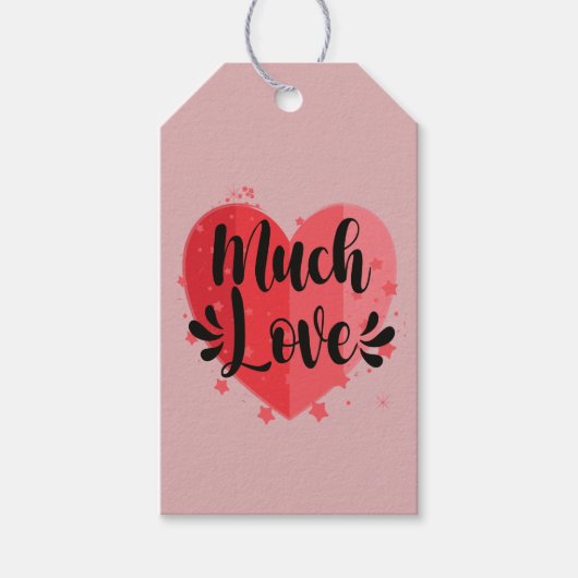 Veel Love Big Heart Cadeaulabel (Voorkant)