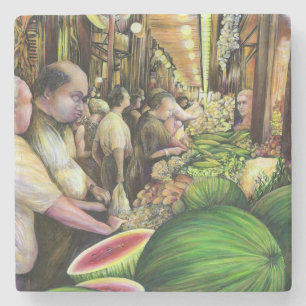 Veel Mannen, veel meloenen, Boedapest Stenen Onderzetter