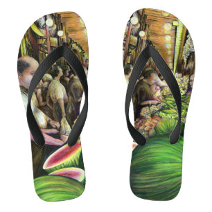 Veel Mannen, veel meloenen, Boedapest Teenslippers