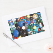 Veel marbles rechthoekige sticker (Envelop)