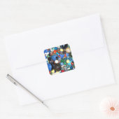 Veel marbles vierkante sticker (Envelop)