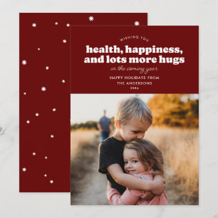 Veel meer hugs Holiday Kaart (Bourgogne)