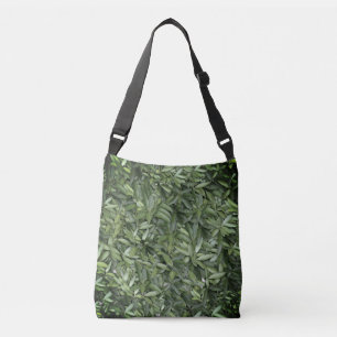 Veel mooie groene bladeren crossbody tas
