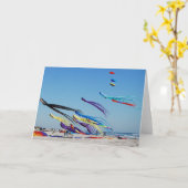 Veel multi-color vliegers kaart (Gele Bloem)