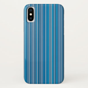 Veel multi gekleurde strepen in het blauw iPhone x hoesje