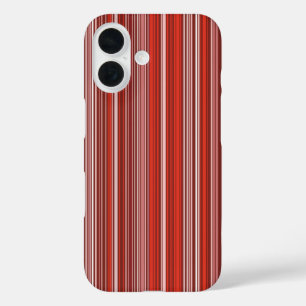 Veel multi gekleurde strepen in rood iPhone 16 hoesje