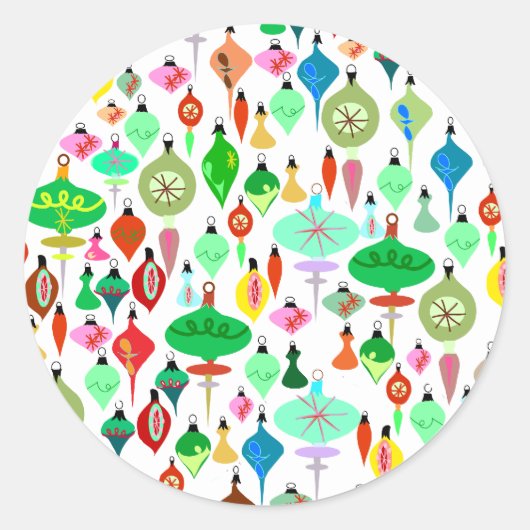 Veel Ornamenten Ronde Sticker (Voorkant)