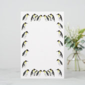 Veel pinguïns briefpapier (Staand voorkant)