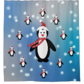 Veel pinguïns douchegordijn (Voorkant)