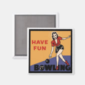 Veel plezier bowling magneet (Voorkant / Achterkant)