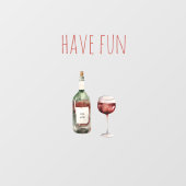 Veel plezier | Kerst Drink cadeau Raamsticker (Vel)