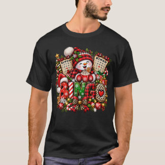 Veel Plezier met Sneeuw bij Bingo | Festieve Kerst T-shirt