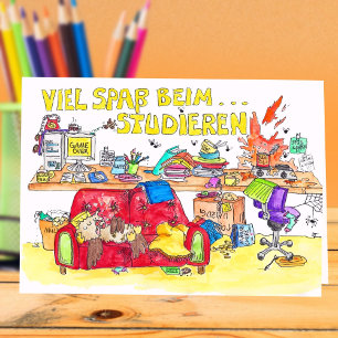 VEEL PLEZIER MET STUDEREN wenskaart Kaart