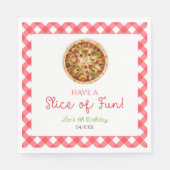Veel plezier! Pizza Verjaardagsfeestje Servet (Voorkant)