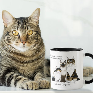 Veel poten grappige overgang Cat Lady Humor Blauw Mok