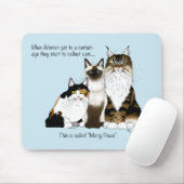 Veel poten grappige overgang Cat Lady Humor Blauw Muismat (Met muis)